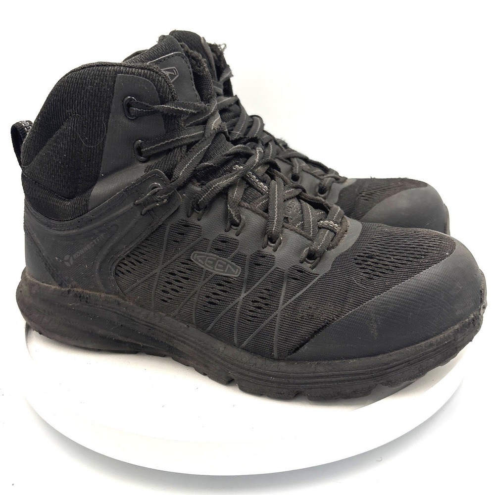 Keen Utility Vista Energy Mid Black Carbon Steel Toe Work Boots Mens 8.5W